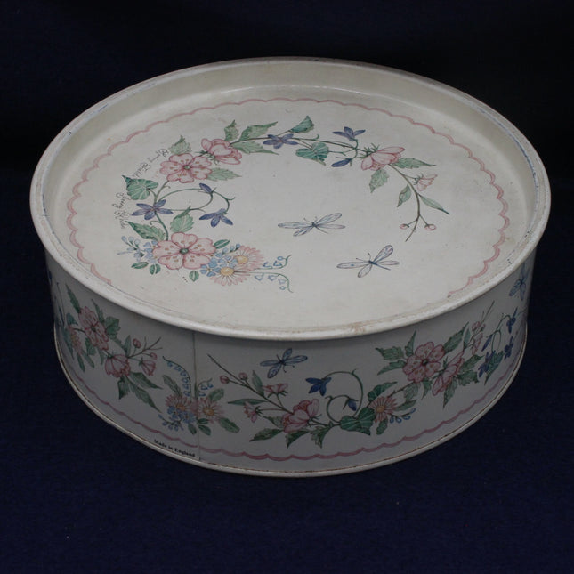 Vintage Floral Design Biscuit Tin