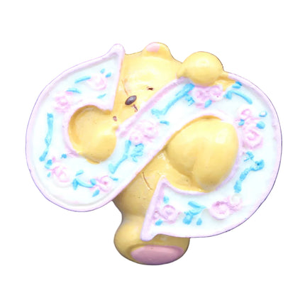 Vintage Bear with Letter S Badge