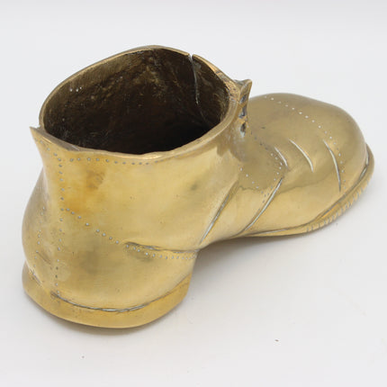 Vintage Brass Boot Ornament – Aged Patina – 17.5cm (800g)