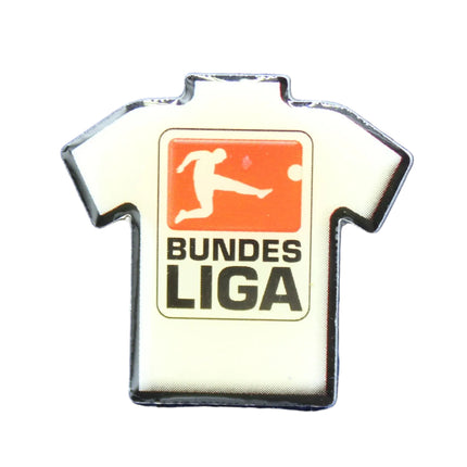 Pin with Bundesliga logo on a blue textured background