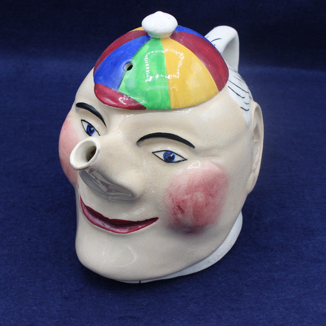 Vintage Devonmoor Character Teapot  Hand‑Painted British Pottery