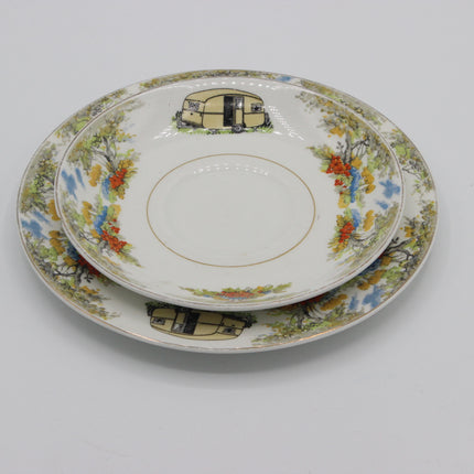 Vintage John Hancock Plate & Saucer – Caravan Scene