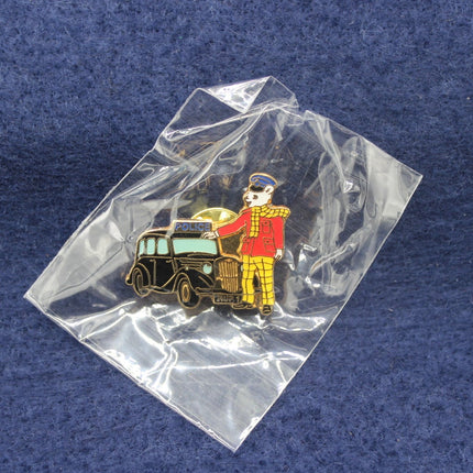 Vintage Rupert the Bear Police Car Pin Badge Brooch