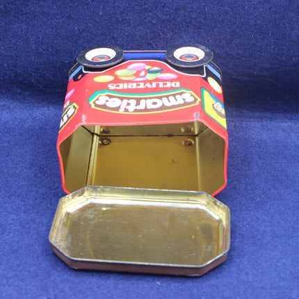 Vintage Smarties truck tin inside