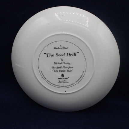 White ceramic plate with a label on a black background