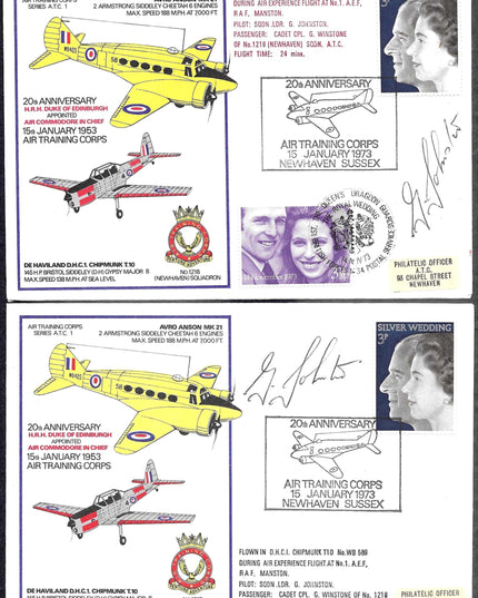 Collection of 28 Aviation First Day Covers – Signed, Flown &amp; Historic (ATC, RAF, RCAF, RNZAF)