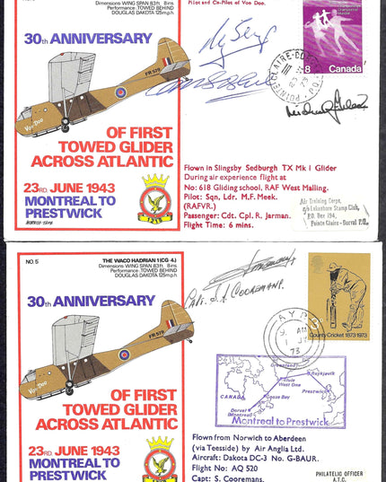 Collection of 28 Aviation First Day Covers – Signed, Flown &amp; Historic (ATC, RAF, RCAF, RNZAF)