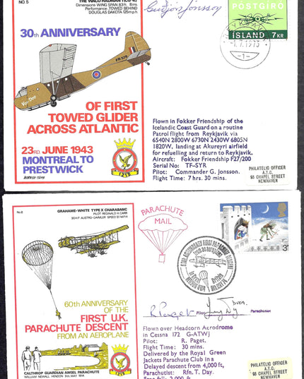 Collection of 28 Aviation First Day Covers – Signed, Flown &amp; Historic (ATC, RAF, RCAF, RNZAF)