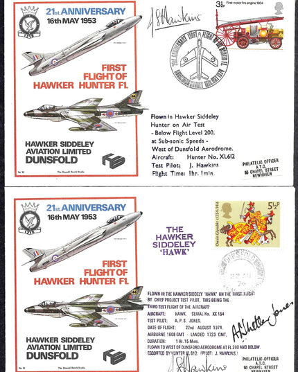 Collection of 28 Aviation First Day Covers – Signed, Flown &amp; Historic (ATC, RAF, RCAF, RNZAF)