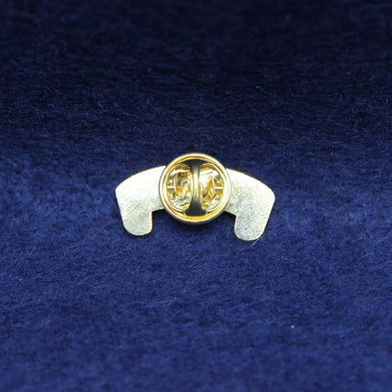 Vintage Bombardier Bitter Enamel Pin Badge Rear View