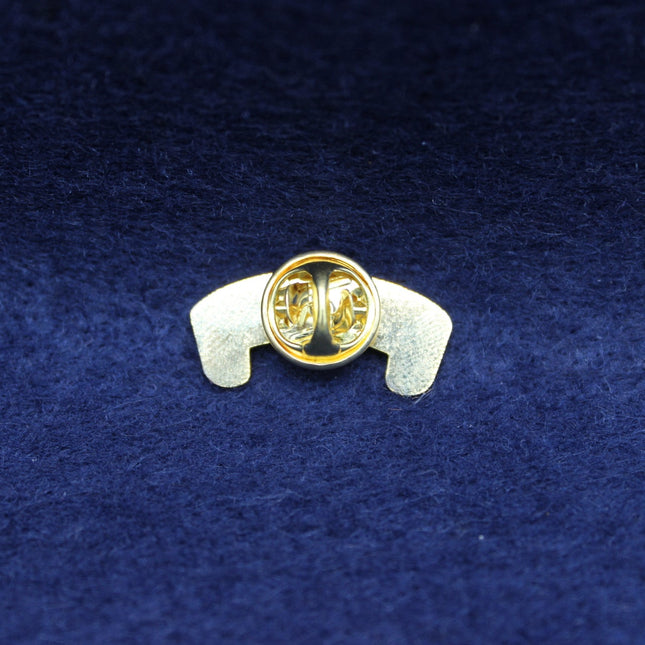 Vintage Bombardier Bitter Enamel Pin Badge Rear View