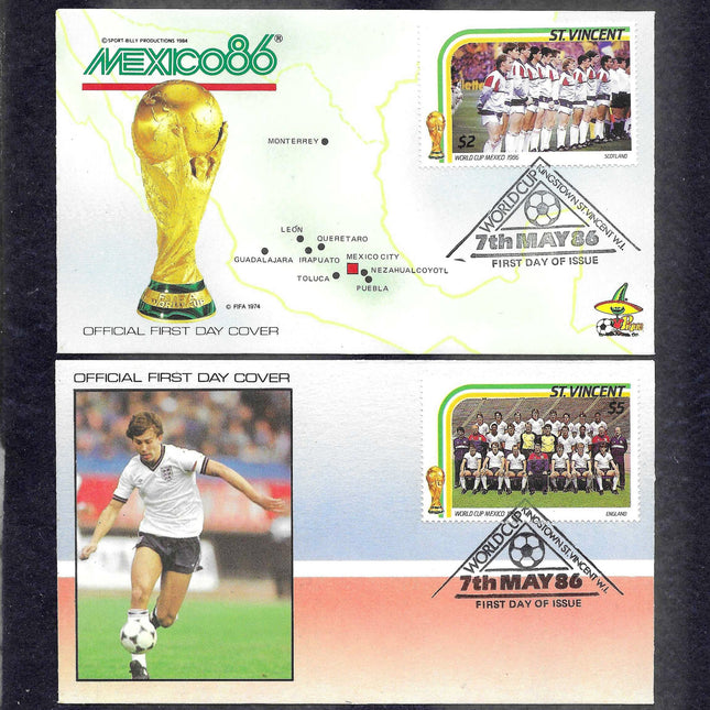 FIFA World Cup Mexico 1986 – Set of 6 First Day Covers