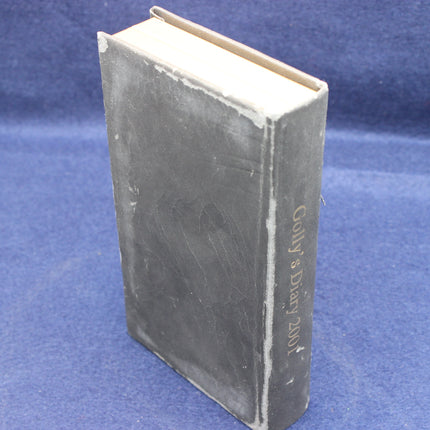 Book titled 'Golly's Diary 2001' on a blue background