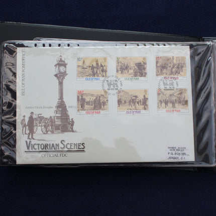19 Great Britain & Isle of Man First Day Covers in Blue Album