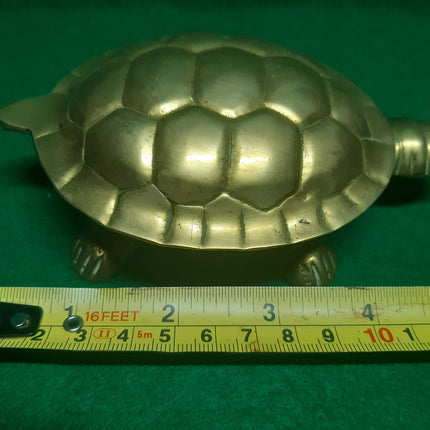 vintage brass turtle head to tail