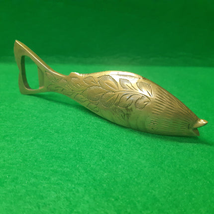 Stunning Functional Vintage Brass Fish Bottle Opener