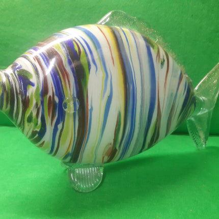 Large Murano Style Glass Fish Ornament