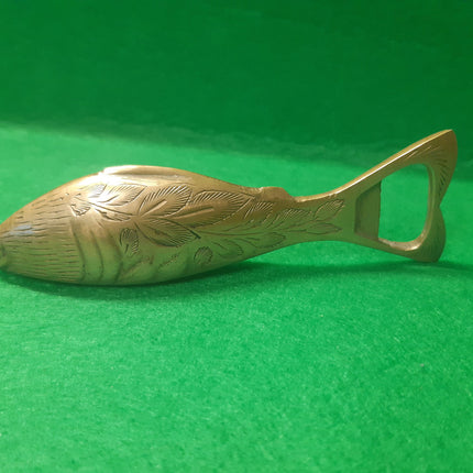 Stunning Functional Vintage Brass Fish Bottle Opener