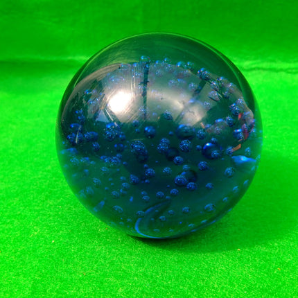 Vintage Blue Glass Globe Paperweight