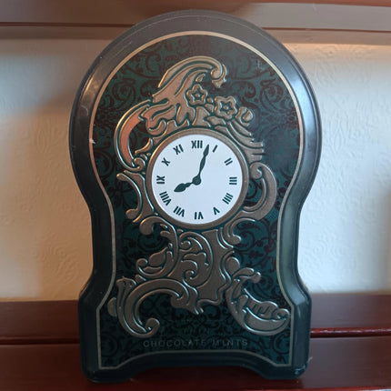 Vintage 1980s Nestlé After Eight Clock Tin – Thin Chocolate Mints