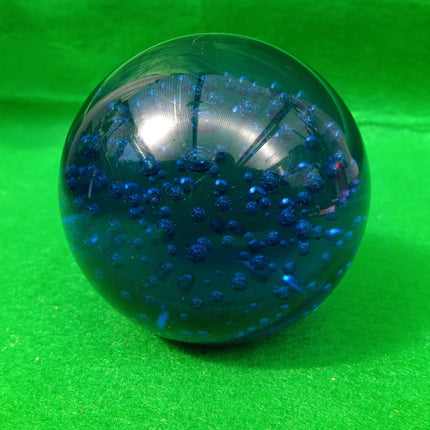 Vintage Blue Glass Globe Paperweight