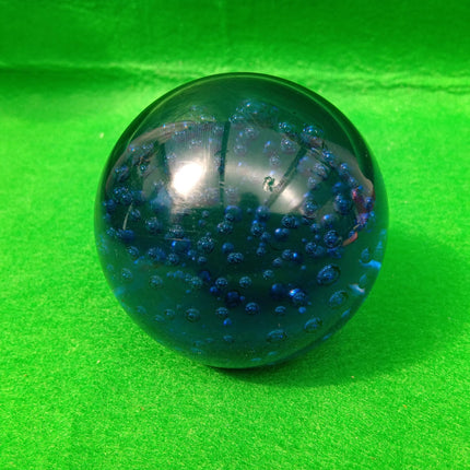 Vintage Blue Glass Globe Paperweight