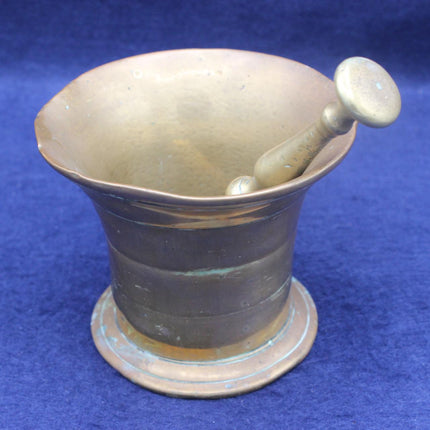 Vintage Heavy Brass Mortar & Pestle