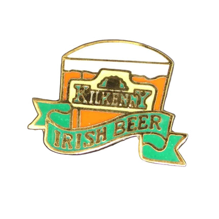 Pin with 'Kilkenny' text on a textured blue background