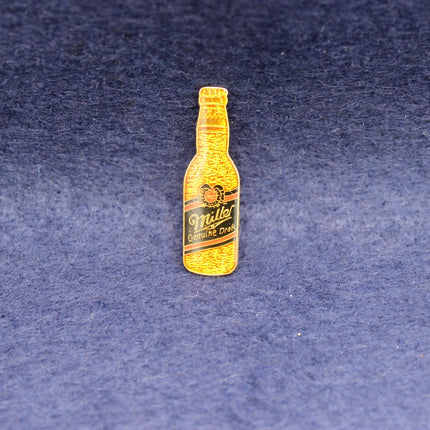 Miller Genuine Draft Bottle Enamel Pin Badge – Vintage Beer Memorabilia