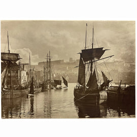 Frank Meadow Sutcliffe Print 1996, "The Dock End, Whitby Harbour in 1890