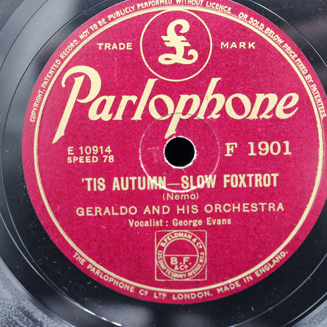 Parlophone record label with text and branding