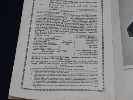1950 London Coliseum Theatre “Mister Roberts” Programme Signed by Tyrone Power