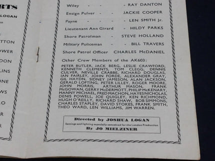 1950 London Coliseum Theatre “Mister Roberts” Programme Signed by Tyrone Power