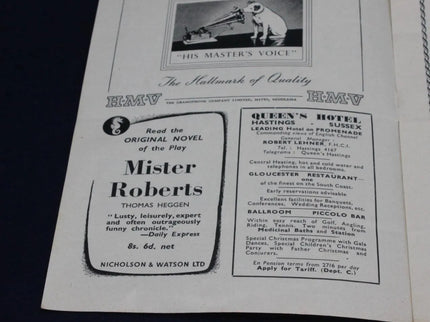 1950 London Coliseum Theatre “Mister Roberts” Programme Signed by Tyrone Power