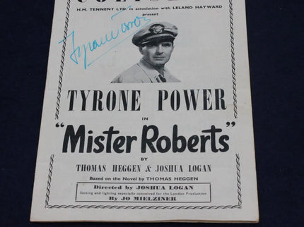1950 London Coliseum Theatre “Mister Roberts” Programme Signed by Tyrone Power